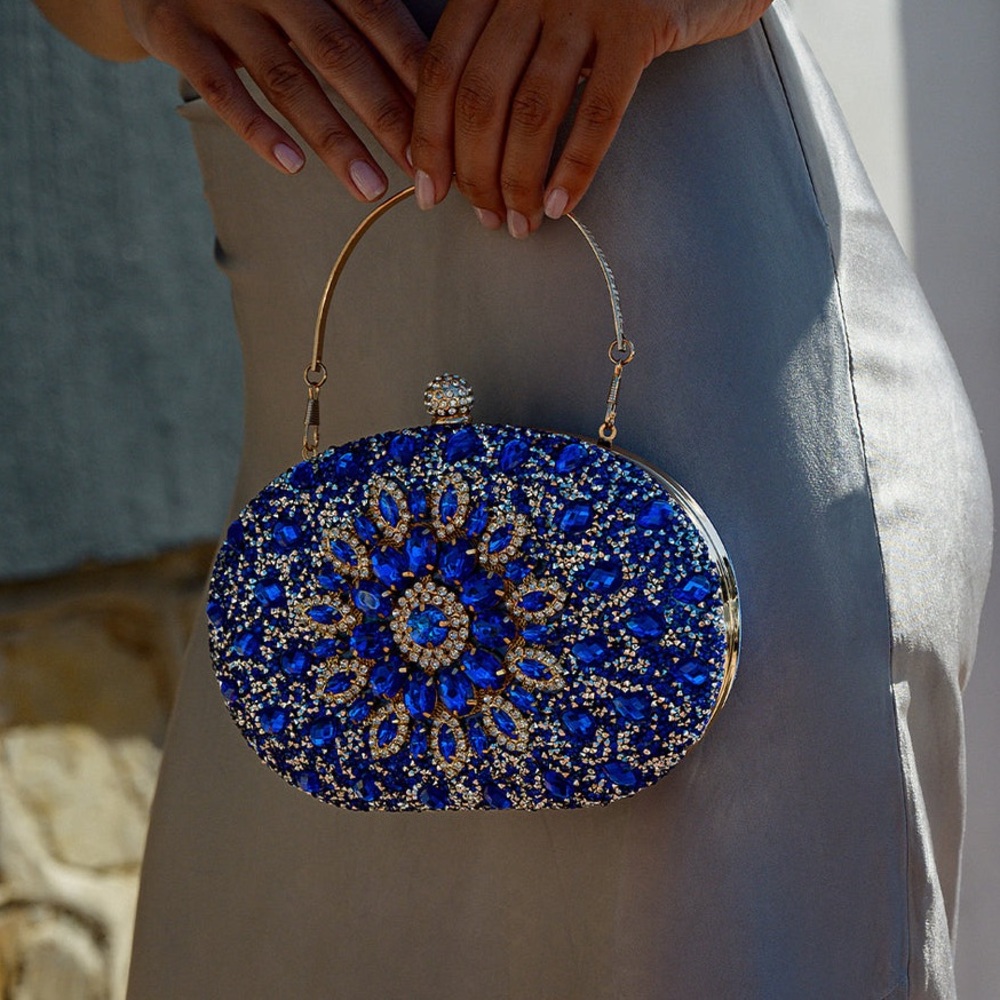 Verano Hill Colette Clutch Bag in Blue